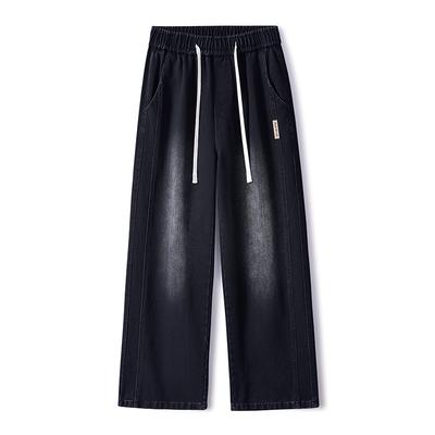 Jeans Herre Arbeidsbukser High Street Løse Rette Gulvbukser