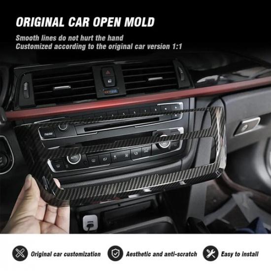 Carbon Fiber CD Panel/AC Switch Panel Cover Trim For 3 4 Series F30 F31 F35 328i