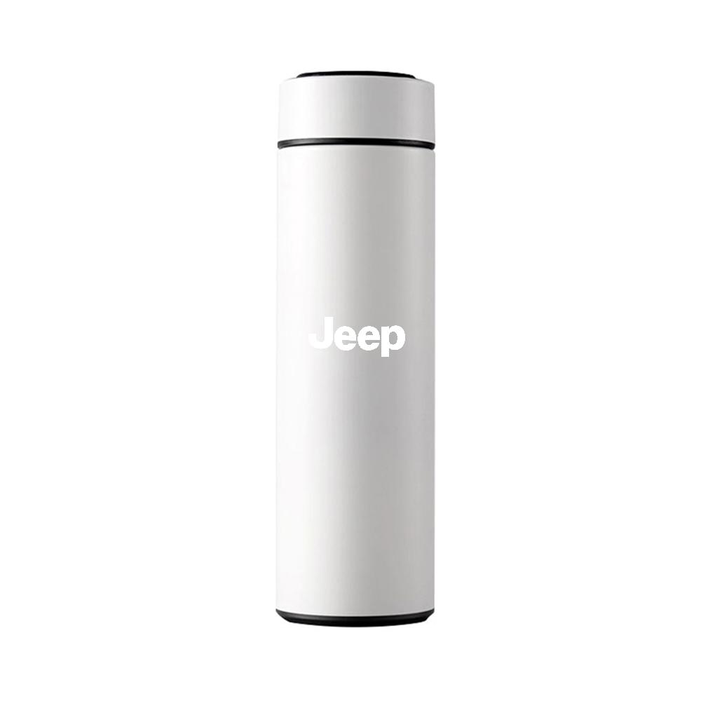 Car Stainless Steel Smart Thermos Mug Thermos LED Display Temperature For Jeep Renegade Patriot Wrangler Cherokee Compass Trail