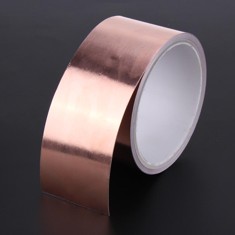 50mm X 5.5m Double Conductive Adhesive EMI Shielding Copper Foil Tape for slug repellent EMI shielding stained glass Copper Tape