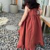 Koreanisches Sommerkleid mit V-Ausschnitt für Babys: Ärmellos, modisch und locker geschnitten