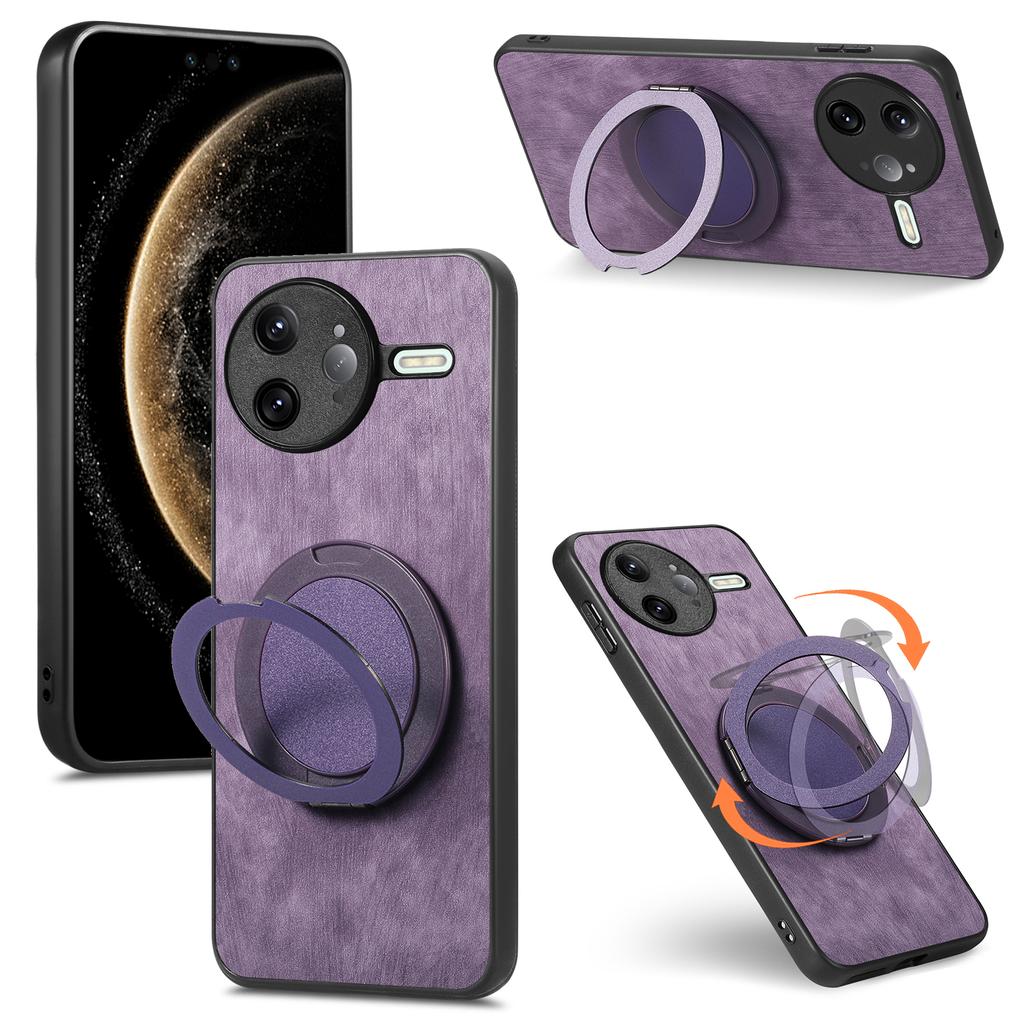 For Xiaomi Poco F7 Ultra 5G/Xiaomi Redmi K80 Pro 5G Phone Case with Rotating Kickstand Stress Relief Retro Leather Back Cover