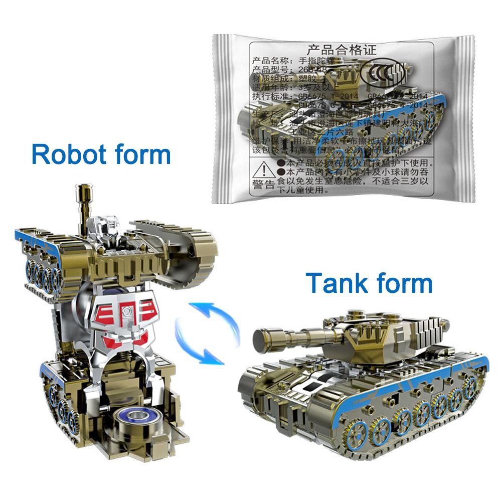 Creative Mech Fidget Spinner Simulated Tank Deformation Plastic Relief Gifts Toy Hand Robot Toy E1E4