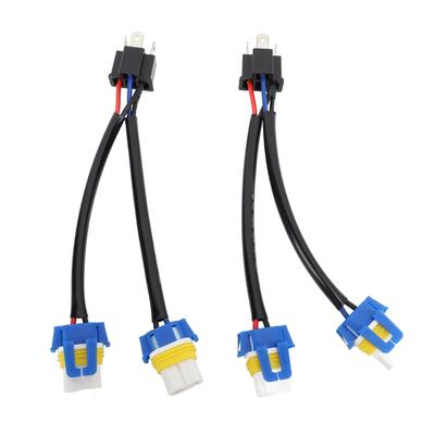 2pcs Headlight Bulb Conversion Wire 9003 H4 TO 9005 9006 Two Harness Headlight Bulb Conversion Sockets