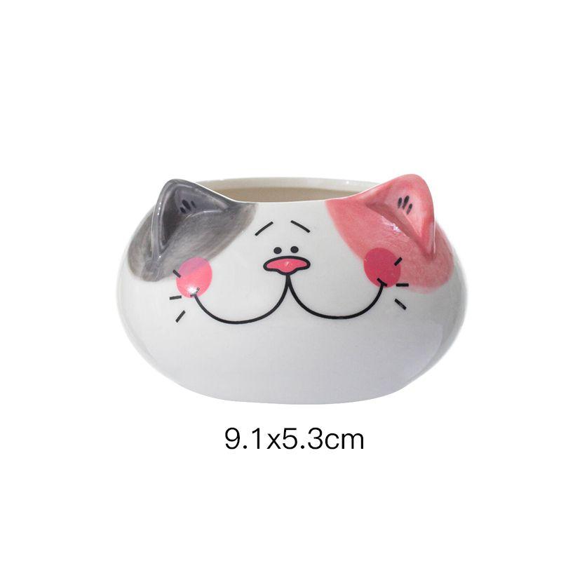Cartoon Animal Cat Dog Ceramic Vase Small Plant Potted Plant Office Desktop Cat Dog Vase Gift Living Room Countertop Decoration