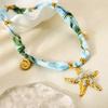 Jelly Fish Beach Ocean Series Necklace Starfish Blue Bead Necklace  Girls