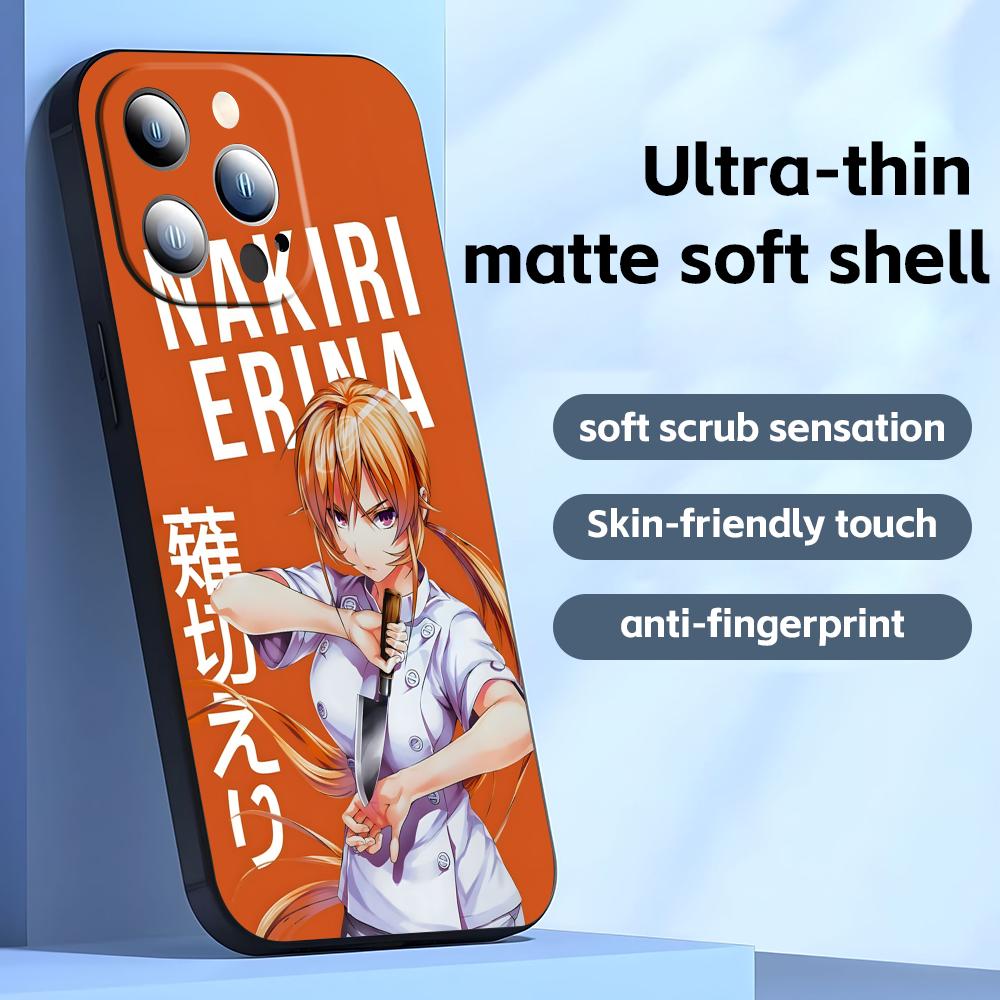 Shokugeki No Soma Handyhülle Für iPhone 16 16e 15 14 13 12 11 Plus Mini Pro Max Weiche schwarze Stoßfeste Hülle