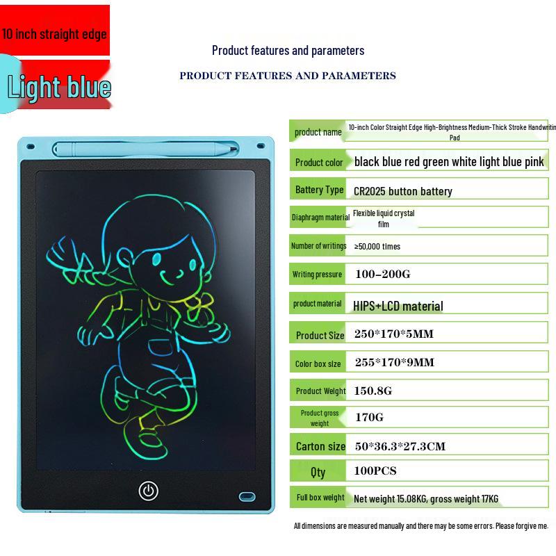 Kids' LCD Drawing Tablet - 6.5/8.5/10/12 Inch with One-Click Clear Screen
