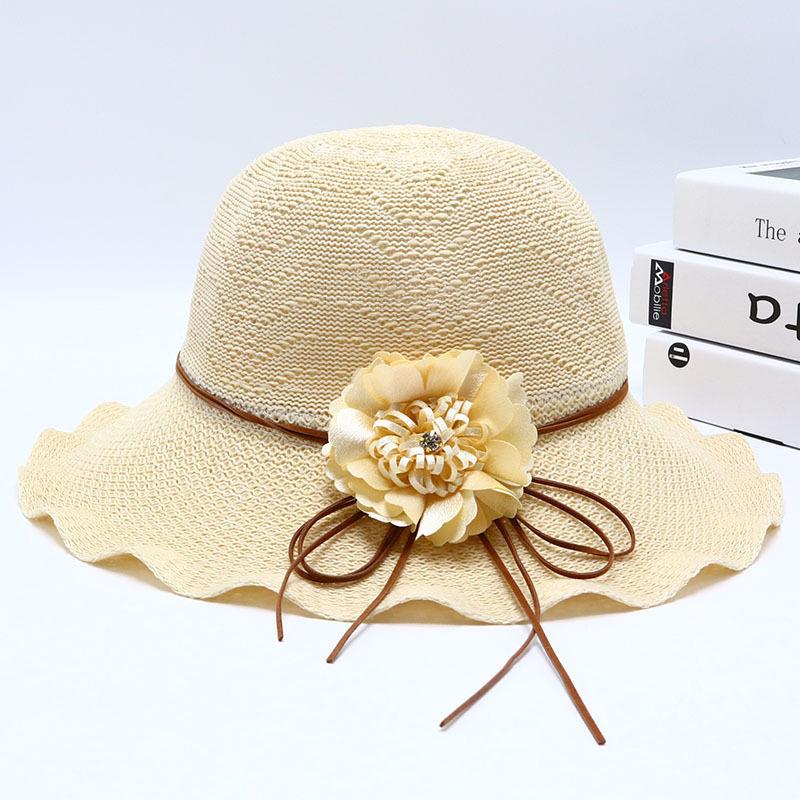 New Straw Hat Women's Outdoor Sunshade Sunscreen Hat Big Brim Trendy Vacation Beach Hat Breathable Cool Hat
