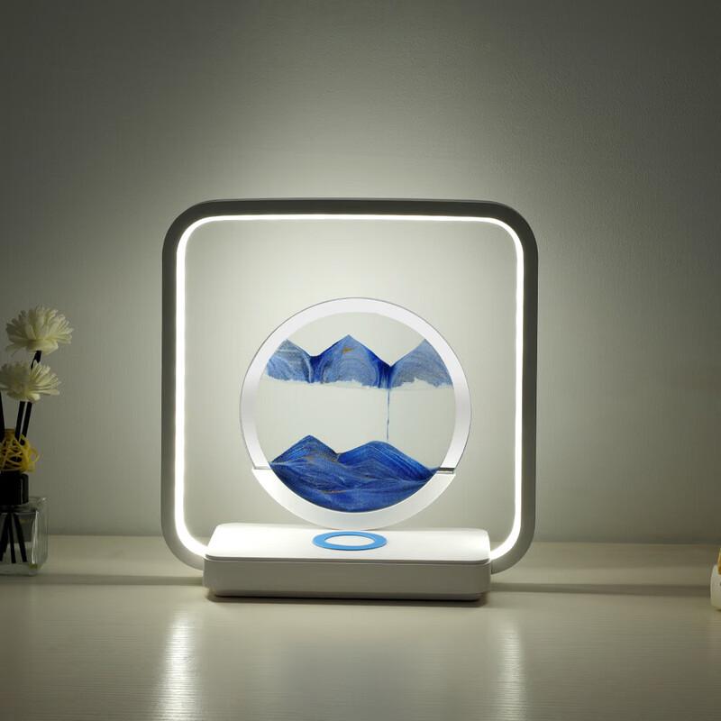 Sumy AX213 Quicksand Art Desk Lamp with Wireless Charger