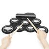 Electronic Digital USB 7 Pads Roll Up Set Silicone Electric Drum Kit with Drumsticks & Sustain Pedal