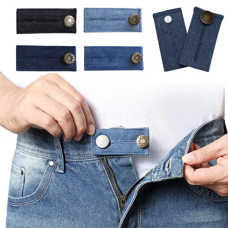 4Pcs/Set Denim Jeans Waist Extenders Waistband Expanders For Men Women Pregnancy Trousers Pants Jeans Skirt Button Extenders