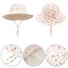 Adjustable Cotton Baby Fisherman Hat Sun Protection Breathable Cartoon Fruit Floral Print for 1-3 Years