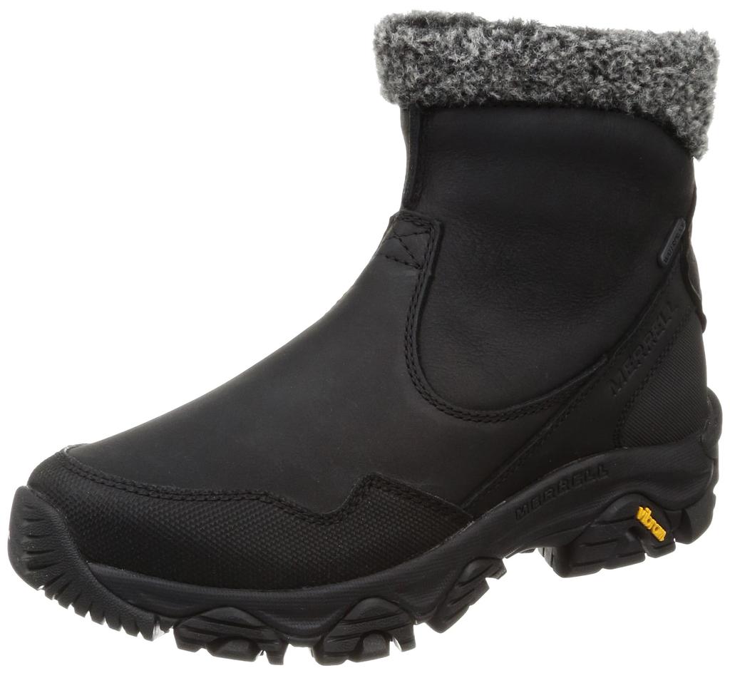 Merrell COLDPACK 3 THERMO MID ZIP WATERPROOF Snow 2E Boots, Women's, BLACK, 25.0 cm,