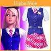 Elegant Barbie Charm Princess School Uniform Cosplay Outfit