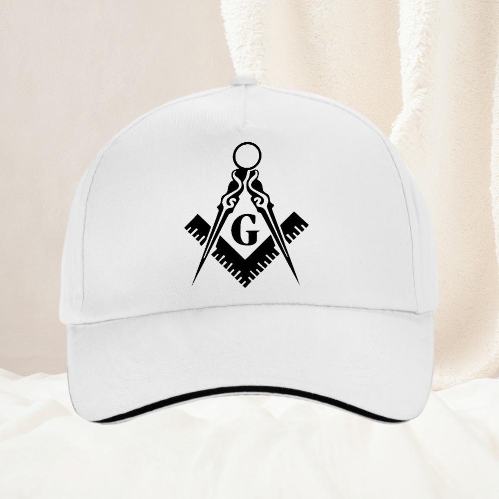 Freemason Compass Square Baseball Caps Peaked Cap Freemason Gold Square Compass Sun Shade Hats for Unisex