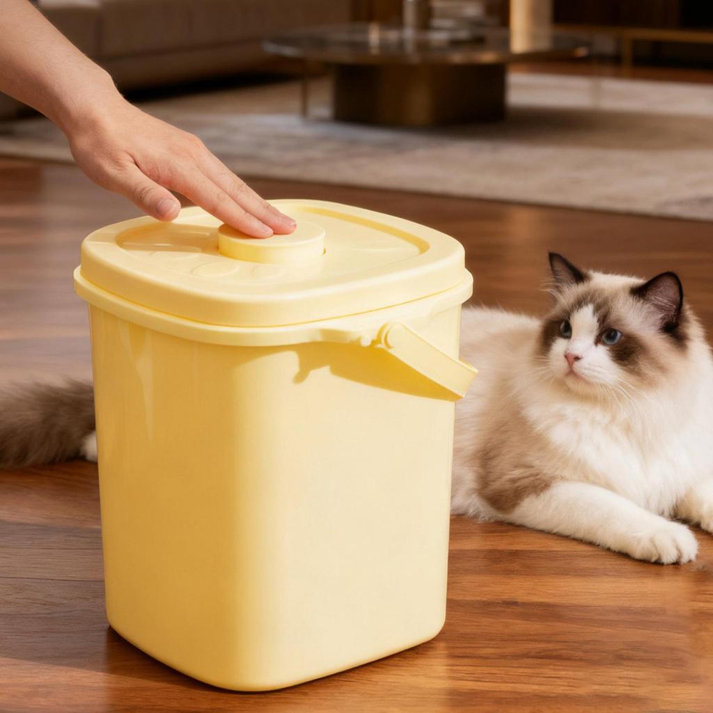 Dog Food Storage 10L Vacuum Sealed Snack Box Anti-Moisture Dog Food Storage Bin for Cat Puppy Bunny Kitchen Pantry Home Garage