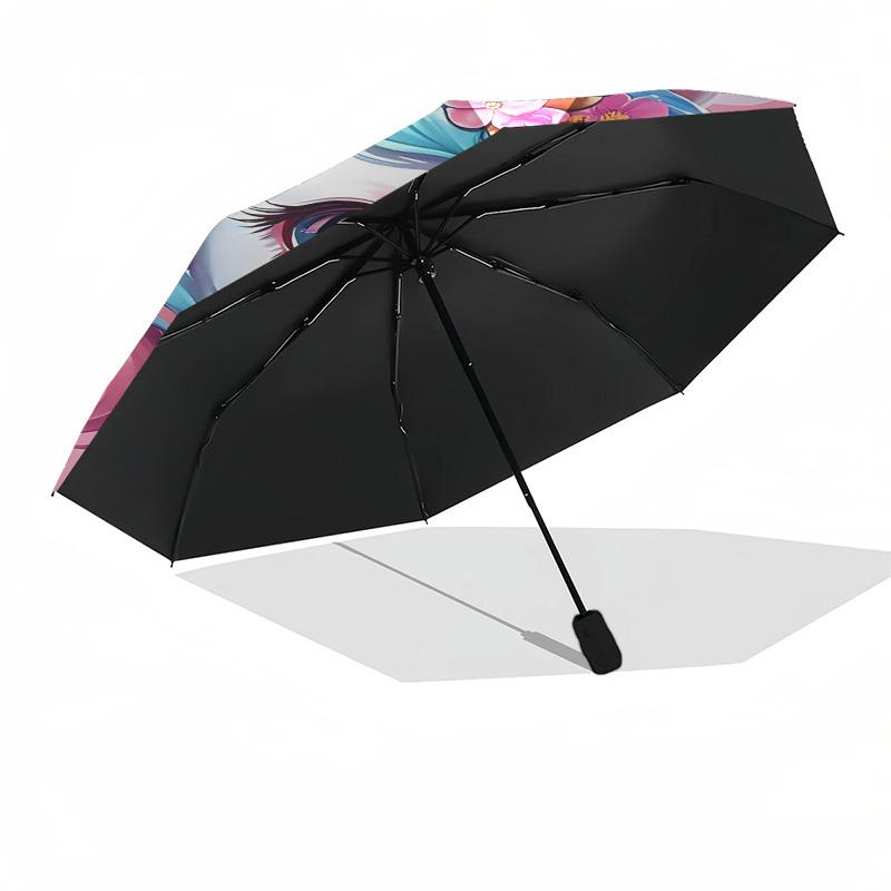 1pc Unicorn RainbowOpen/Close Umbrella-Windproof, Compact Travel Umbrella, Sturdy 8-Rib Shaft, Outdoor Accessory1152