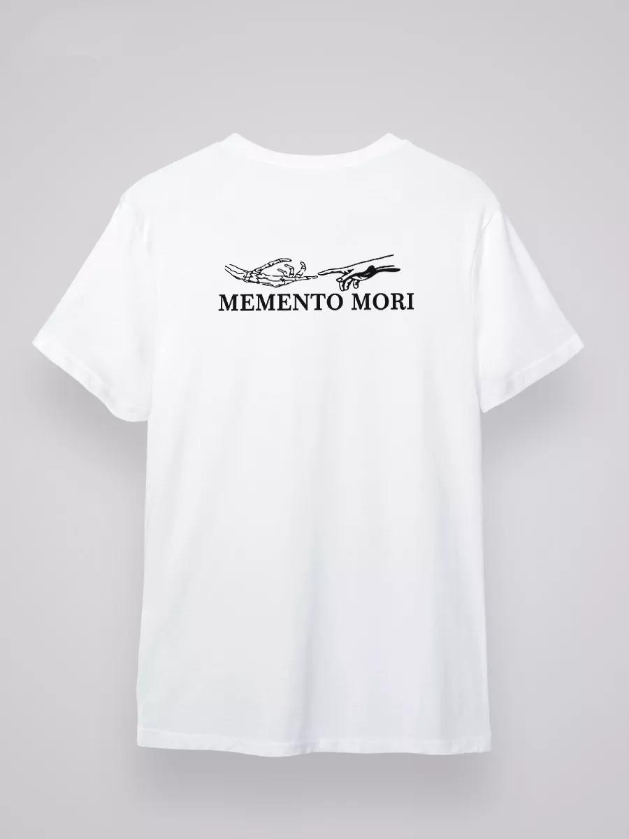 Футболка с принтом на спине: Memento mori S