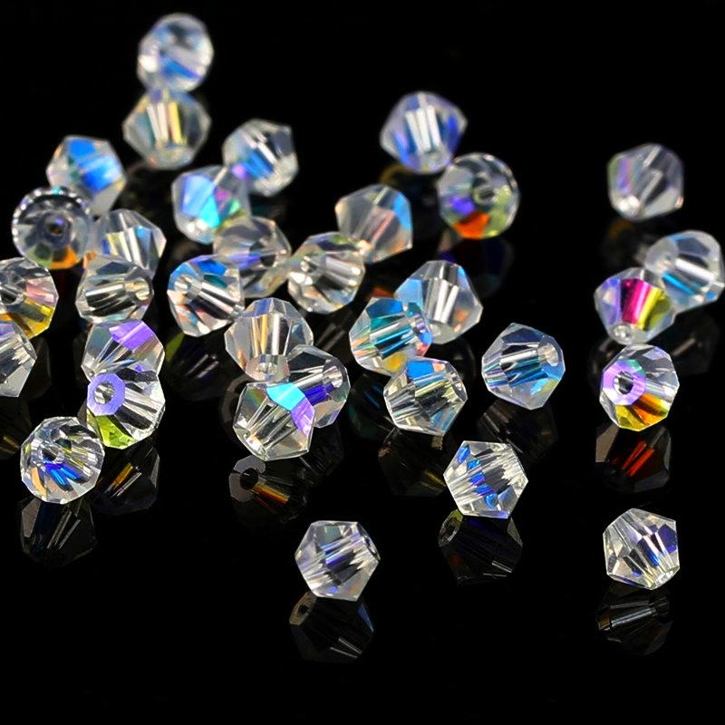 AAAAA Quality 4mm Bicone Crystal Beads 720pcs Big Bag crystal AB Glass Beads Loose Spacer Beads for Jewelry Making Accessories