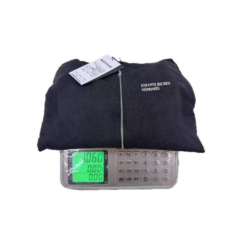 E.R.D SS26 Classic Washed Retro Zip Hoodie Mens Casual Loose Fit Sweatshirt