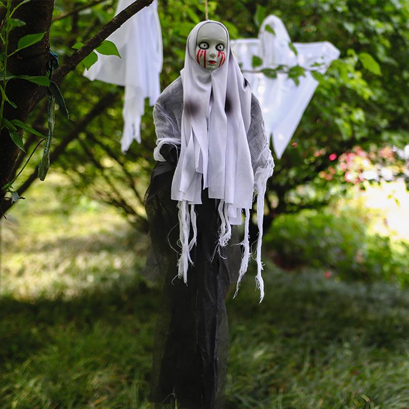 

Halloween Hanging Skull Ghost Haunted House Decoration Horror Prop Halloween Party Supplie Pendant Home Indoor Outdoor Bar Decor