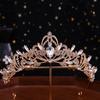 1pc Bridal Crown Tiara Alloy Black Vintage Baroque Rhinestone Crystal Wedding Dress Accessories Performance Hair Accessories