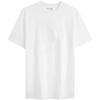 Simple White Summer Collection Cotton Box Print Short Sleeve T-Shirt Men Tops Moonlight-White 40BM858