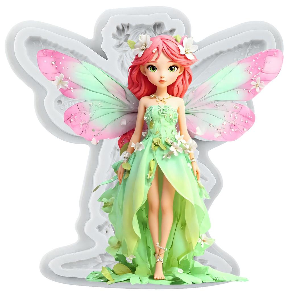 Butterfly Fairy Silicone Mold Flower Fairy Fondant Molds Cake Decorating Tools Theme Cake Dessert Decorated Chocolate Candy Mold