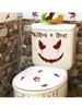 1pc Halloween Toilet Seat Cover Sticker, Fun Self-Adhesive Toilet Sticker, Creative Plastic Toilet Decoration Sticker, Bathroom