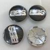 4 PCS Wheel Centre Cap Alloy Hub Center Caps 68mm Black+Silver