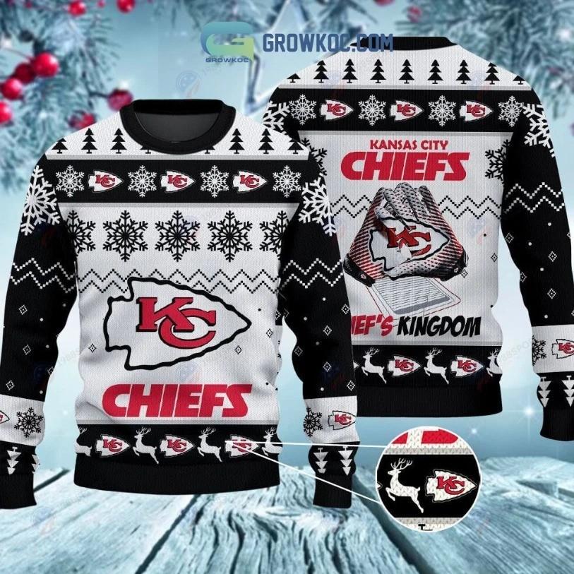 Kansas City Chief Chiefs Kingdom Christmas Ugly Sweater Unisex T-Shirt S