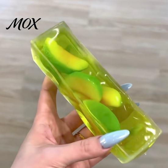 Stress Relief Clear Stick Toy Shapeable Fruit Bar Squeeze Toy, No Rebound Soft Stretchy Fidget Strip for Relaxation