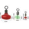 10Pcs/Bag Cross-Line Swivels Slider Beads T Shape Pulley Slide Rig Connector Luminous Green Saltwater Fishing Terminal Tackle