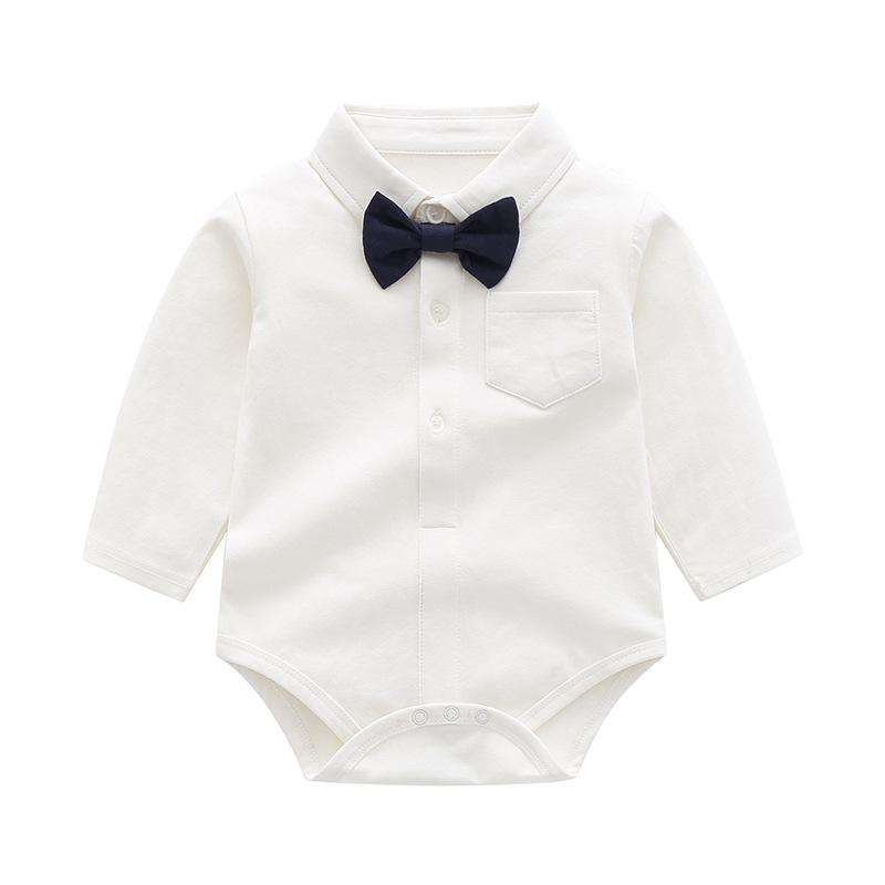 Baby Long Sleeve Gentleman Romper - Formal 100-Day Banquet & First Birthday Outfit 73cm