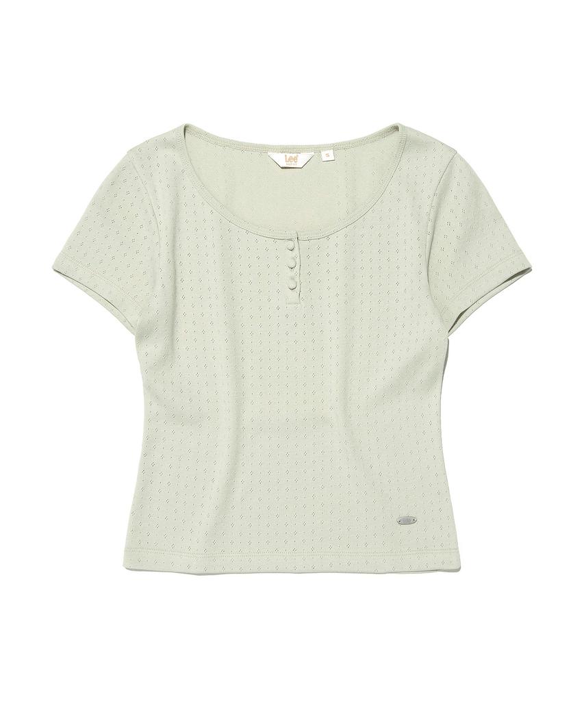 LEE Women'S Button-Up Punching T-Shirt Mint