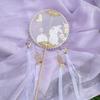 Children's Traditional Chinese Style Hanfu Fan, Palace Fan, Embroidered Fan, Women's Handheld Fan, Runway Show, Photography, Dance Fan, Long-Handled