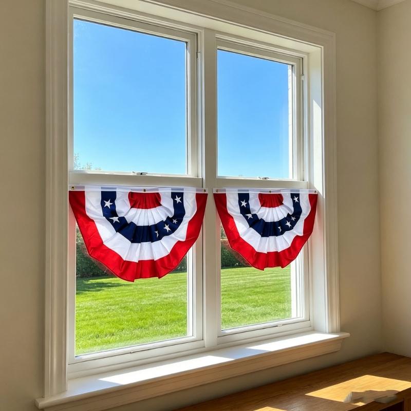 2 Pack Country Theme Display Flags Red White Blue Outdoor Decoration For July quarter Memorial Day And Veterans Day