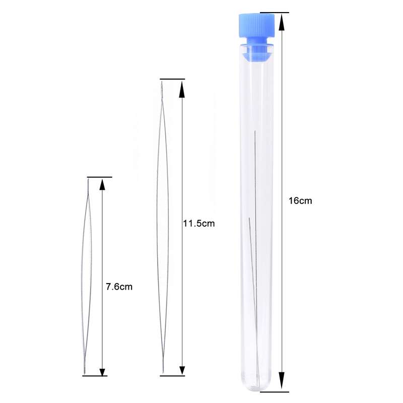 

З нержавіючої сталі 5 шт. Відкриваються вигнуті голки для бісеру Інструменти Булавки для заправки бісеру Шнур Шнур Легке виготовлення ювелірних виробів своїми руками 8