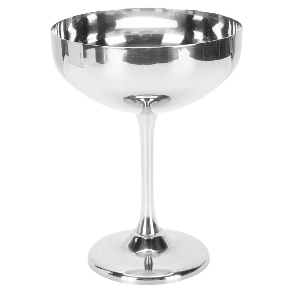 Curved Cup Shape Dessert Cup Rustless Steel Ice Cream Cup Burr Free Serving Cup Yogurt Serving