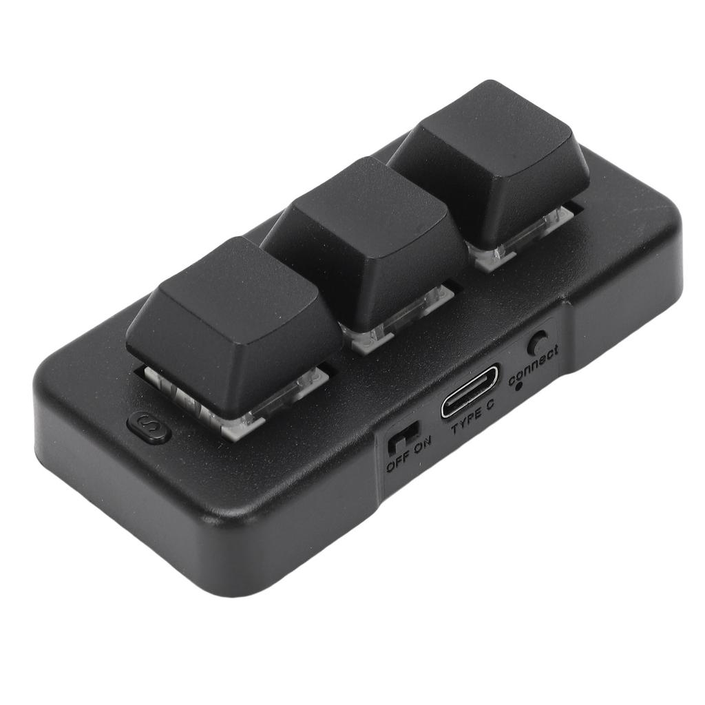 USB Wired 3 Key Keyboard Customize Programmable 3 Key Mechanical Keypad for PC Video Game