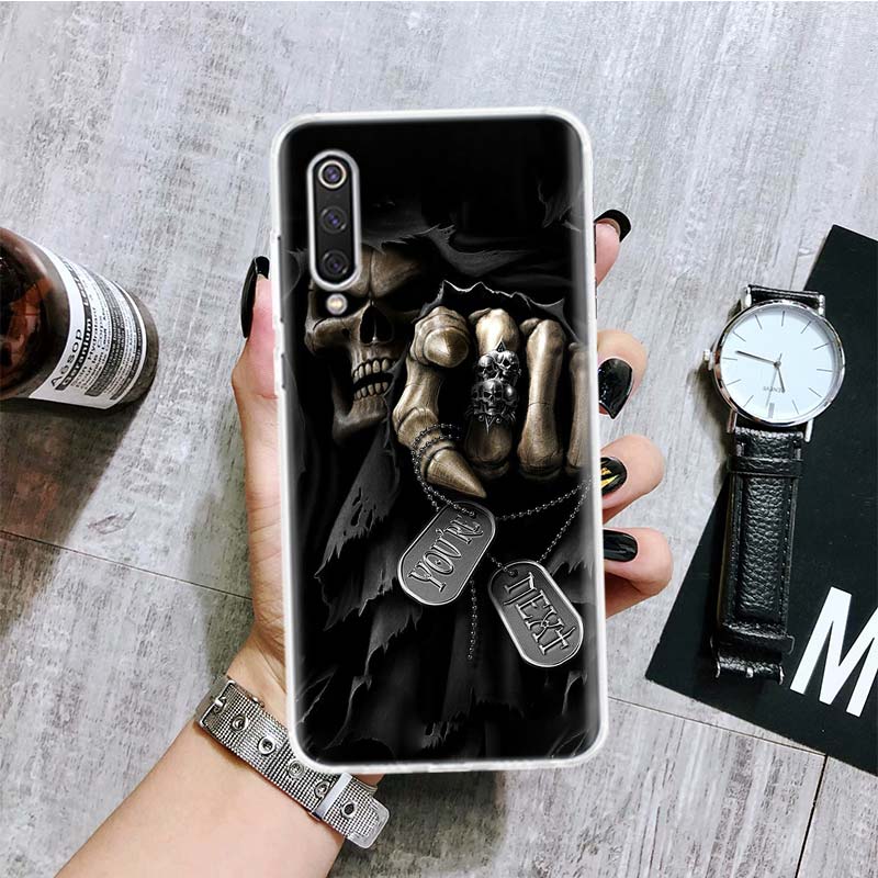 Grim Reaper Skull Skeleton Phone Case For Xiaomi Redmi Note 15 14 13 12S 12 Pro Plus 11S 11E 11 11T 10S 10 Art Soft Pattern Cove