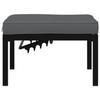 VidaXL Garden Stool with Black Cushion Aluminum, Garden Seat, Outdoor Stool, Cube Seat, Outdoor Seat, 4008572