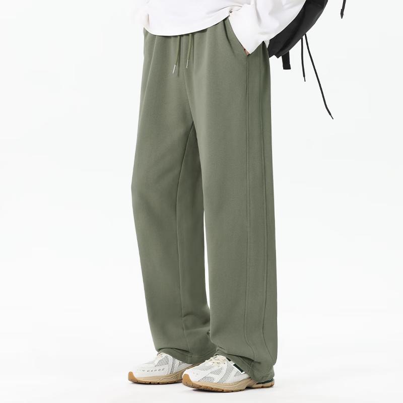 MINISO Men's Pure Cotton Vintage Straight-Leg Casual Pants