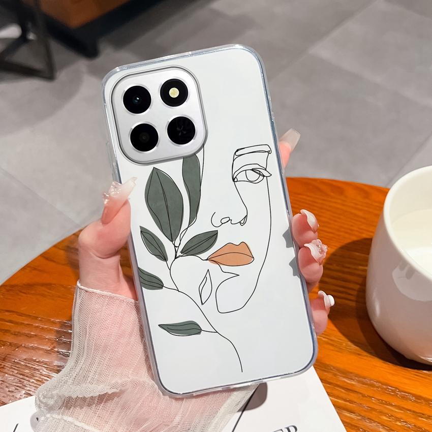 Für Huawei Honor X8a X7a X8c X6c 400 Pro Handyhüllen Niedliches Astronautenmuster Luxuriös Transparent Stoßfest Silikon Linsenschutzhülle Für Huawei Capa