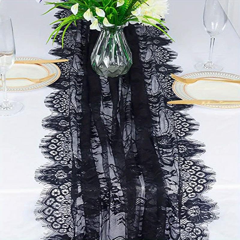 1Pc Elegant White Lace Table Flag Wedding Home Decor French Style Party