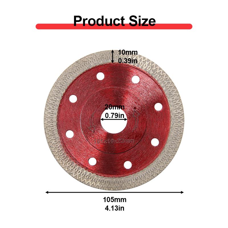 105*10*20 Diamond X-mesh Corrugated Saw Blade Ceramic Tile Marble Angle Grinder Tool Accessory Quartz Stone Cutting Blade