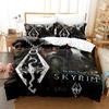 Skyrim Biancheria da Letto Singolo Matrimoniale Ful Quen King-Size Dimensioni Dimensioni Set Biancheria da Letto Aldult Ragazzi Camera da Letto Set Copripiumino Stampa 3D Anime letto