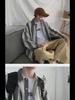 Korean Style Men's Long-Sleeved Vertical Stripe Shirt - Casual, Loose, Trendy for Spring & Autumn
