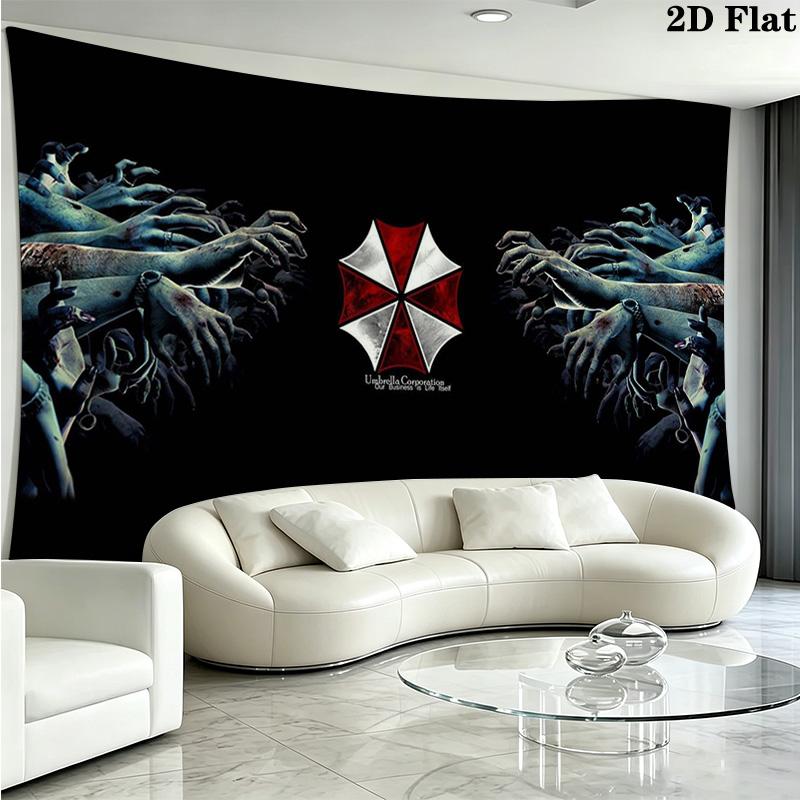 Umbrella Corporation Wall Tapestry Aesthetic Wall Hanging Printed Fabric Blanket Decorative Tapestries for Bedroom Living Room Home Decor